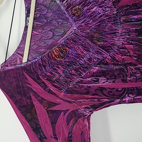 Gypsy purple velvet tunic top, stevie nicks style XL apt.9 - Picture 2 of 11